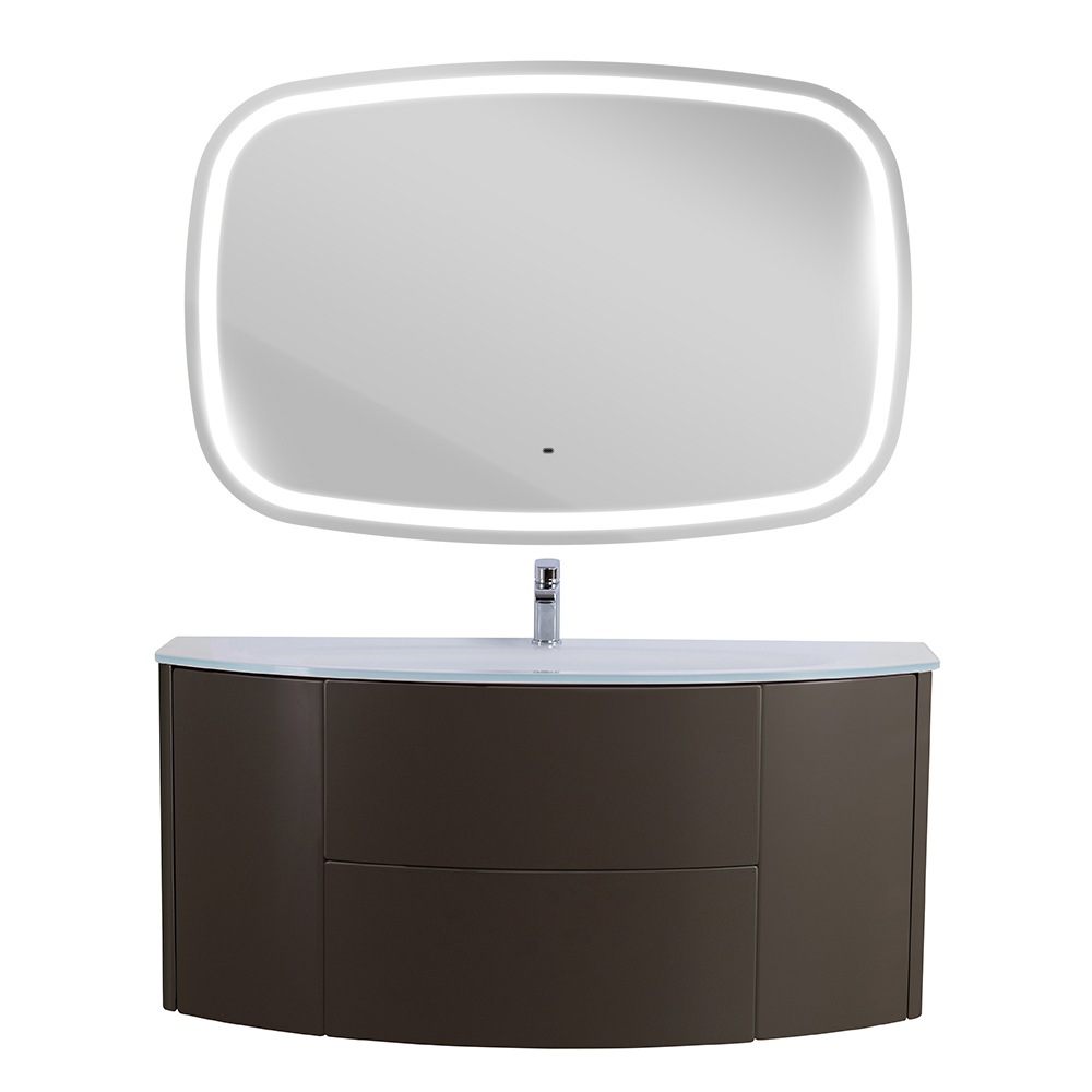 Приобрести cezares тумба подвесная с раковиной eden 121 см grigio talpa opaco, стекло,серая 54407