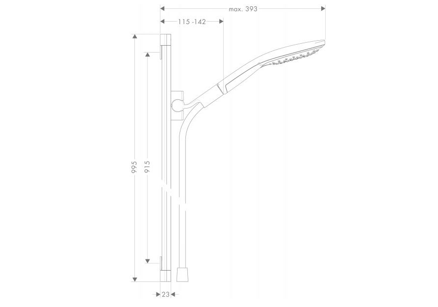 Приобрести 26626400 raindance select душевой набор raindance select 150/raindance unica's 0,90 м