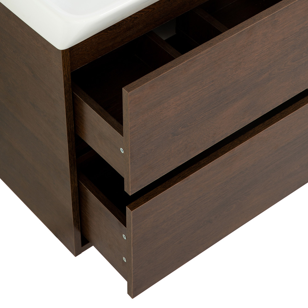 Приобрести belbagno тумба с раковиной neon 50 см, подвесная rovere scuro, белая раковина