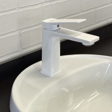 Comforty Смеситель для раковины, белый, FC071A-CKBT