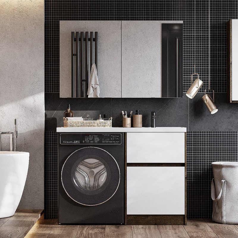 Приобрести тумба напольная с раковиной-столешницей акватон лондри 120 r/l, дуб рустикальный