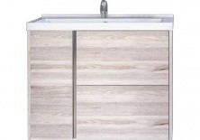 Тумба Акватон Стоун 80 см подвесная с раковиной 1A228201SX850;1WH302251, сосна арлингтон