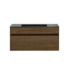 Vincea Тумба подвесная Chiara 100 см, дуб табак с черной раковиной VMC-2C100TO;VCB-13100B