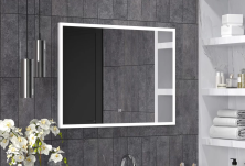 Continent Зеркало с подсветкой Sting White 80х60 см, белое