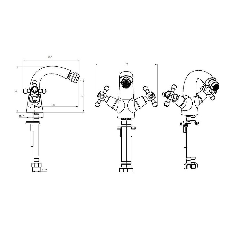 Приобрести boheme смеситель для биде medici presente, бронза\кристаллы 316-sw