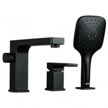 Gappo Смеситель на борт ванны G1117-6, 3 отверстия, черный матовый 30055