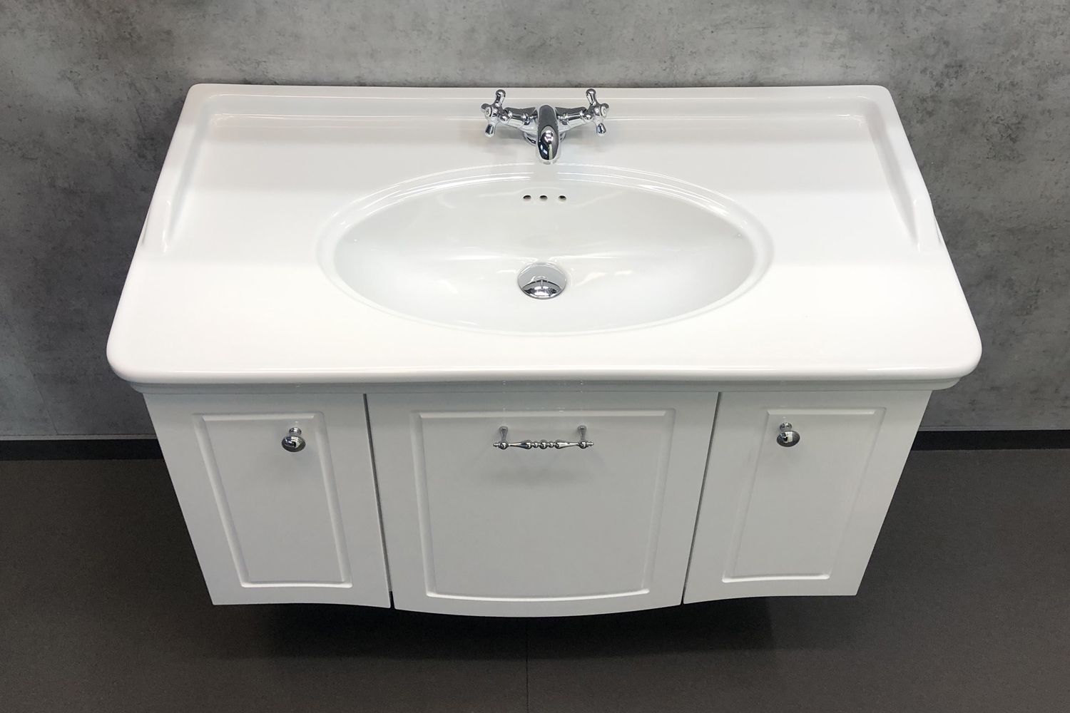 Приобрести сomforty тумба с раковиной "палини-100" белый глянец