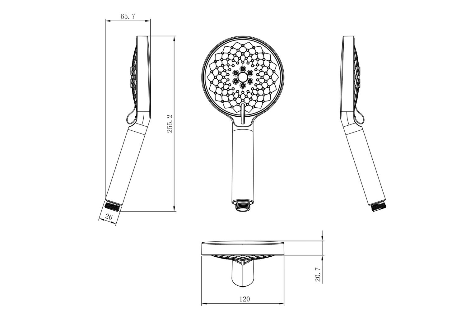 Приобрести душевая лейка wonzon & woghand, хром (ww-981361-cr)