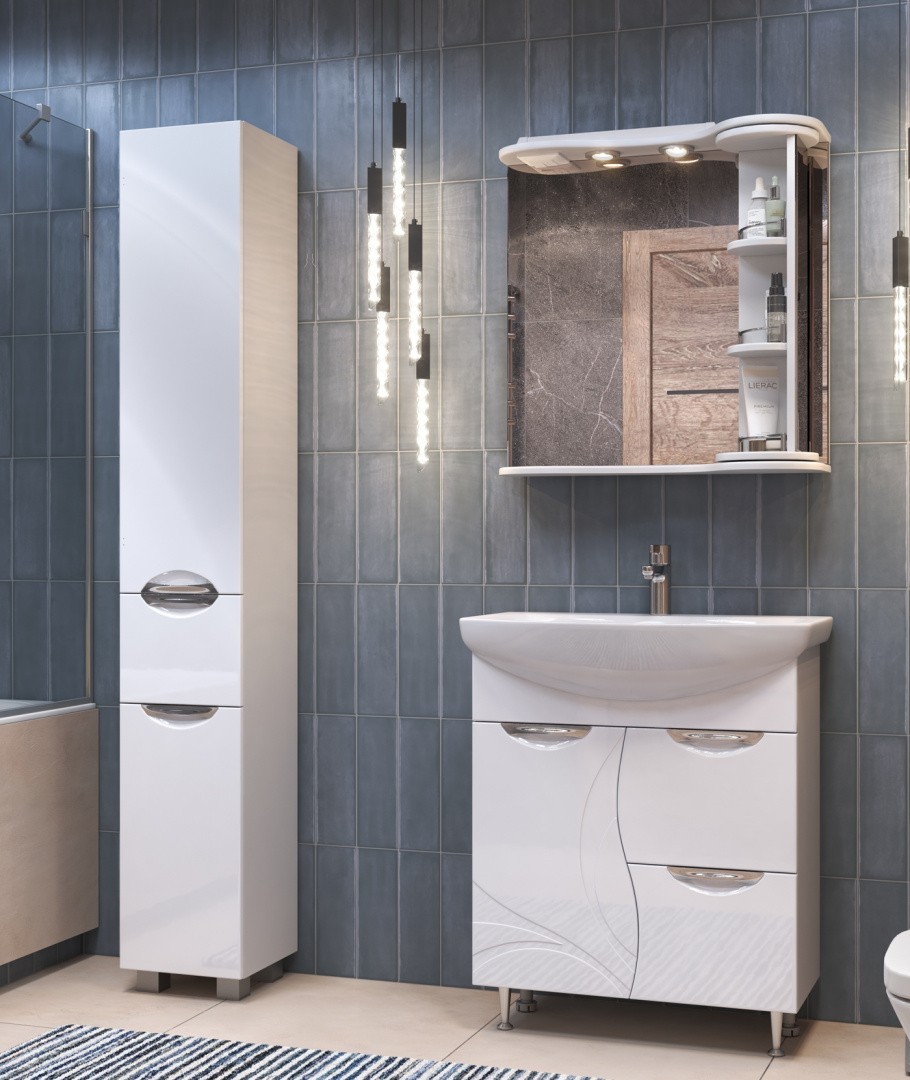 Приобрести vigo тумба с раковиной callao 70см, 2 ящика, 1 дверца, напольная, белая tn.cal.bal.70.1d.2y