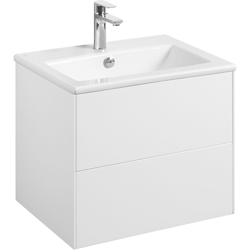 Приобрести тумба подвесная с раковиной акватон сохо 60 см, белый глянцевый