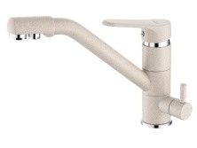 Смеситель для кухни ViEiR Kitchen 190 мм, с подключением к фильтру, бежевый V15001В