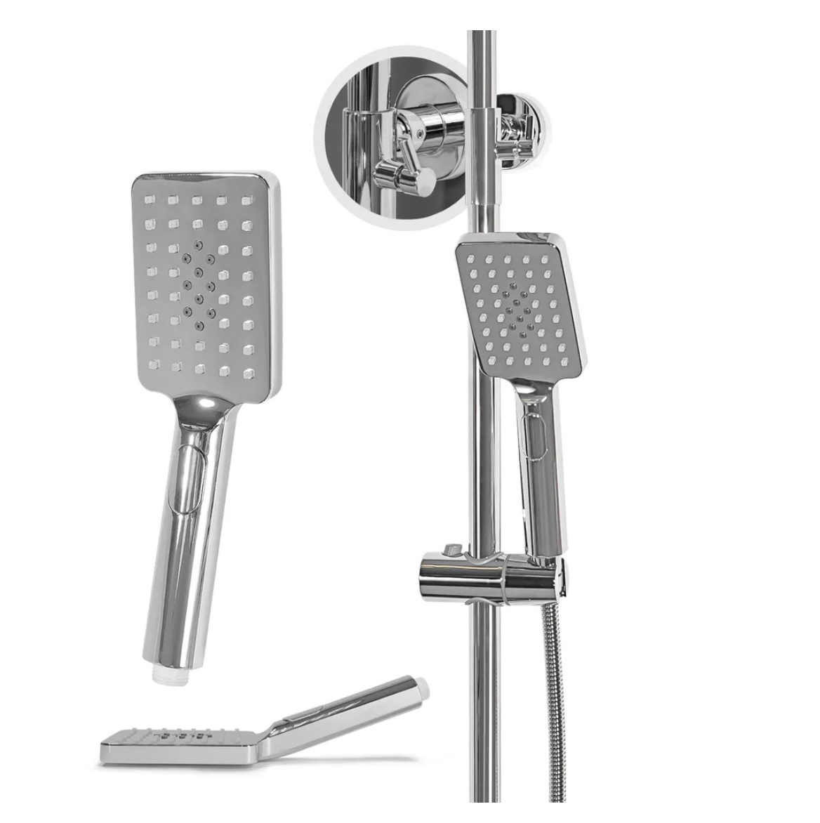 Приобрести grocenberg душевая система с термостатом, хром gb7005cr