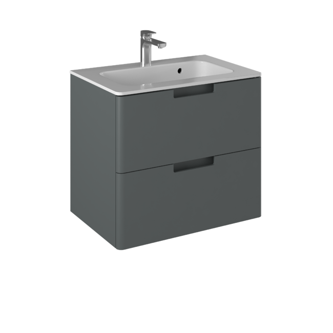 Приобрести briz тумба подвесная с раковиной prato grey 70 см, серая, матовая т18-70