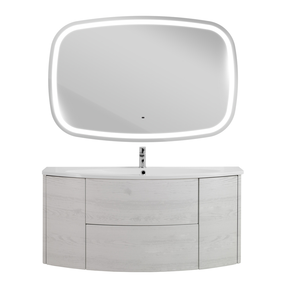 Приобрести cezares тумба подвесная с раковиной eden 121 см frassino bianco, светло серая 54418