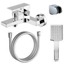 Azario Смеситель для ванны Eddie, с ручным душем, хром AZ-WQY238207C