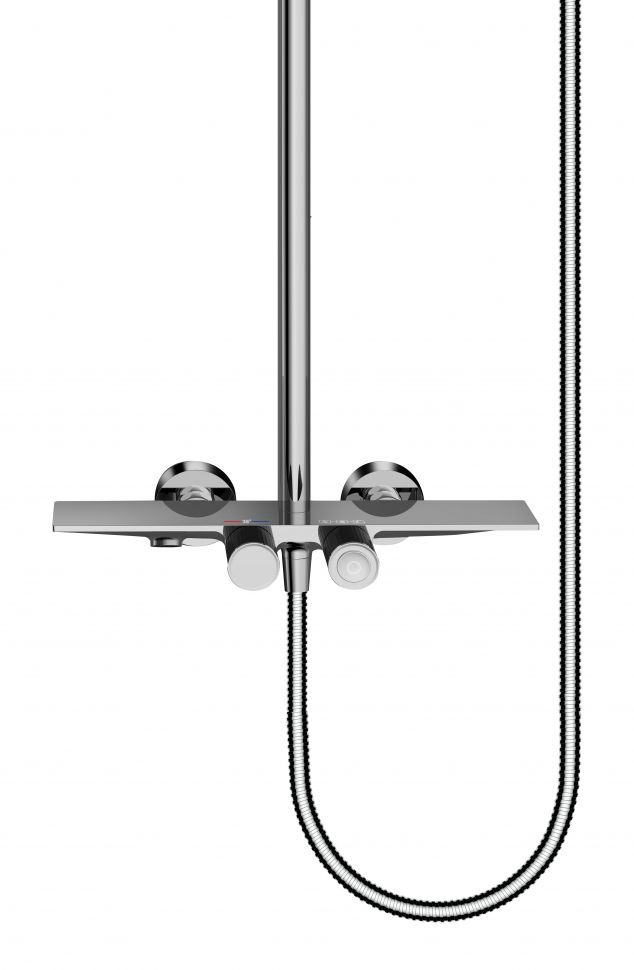 Приобрести grocenberg душевая система с термостатом, хром gb7038cr