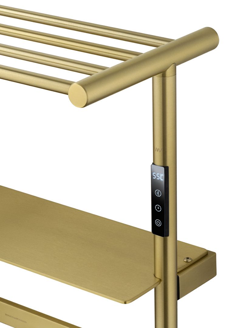 Приобрести полотенцесушитель электрический wonzon & woghand düsseldorf, брашированное золото (ww-a208-bg)