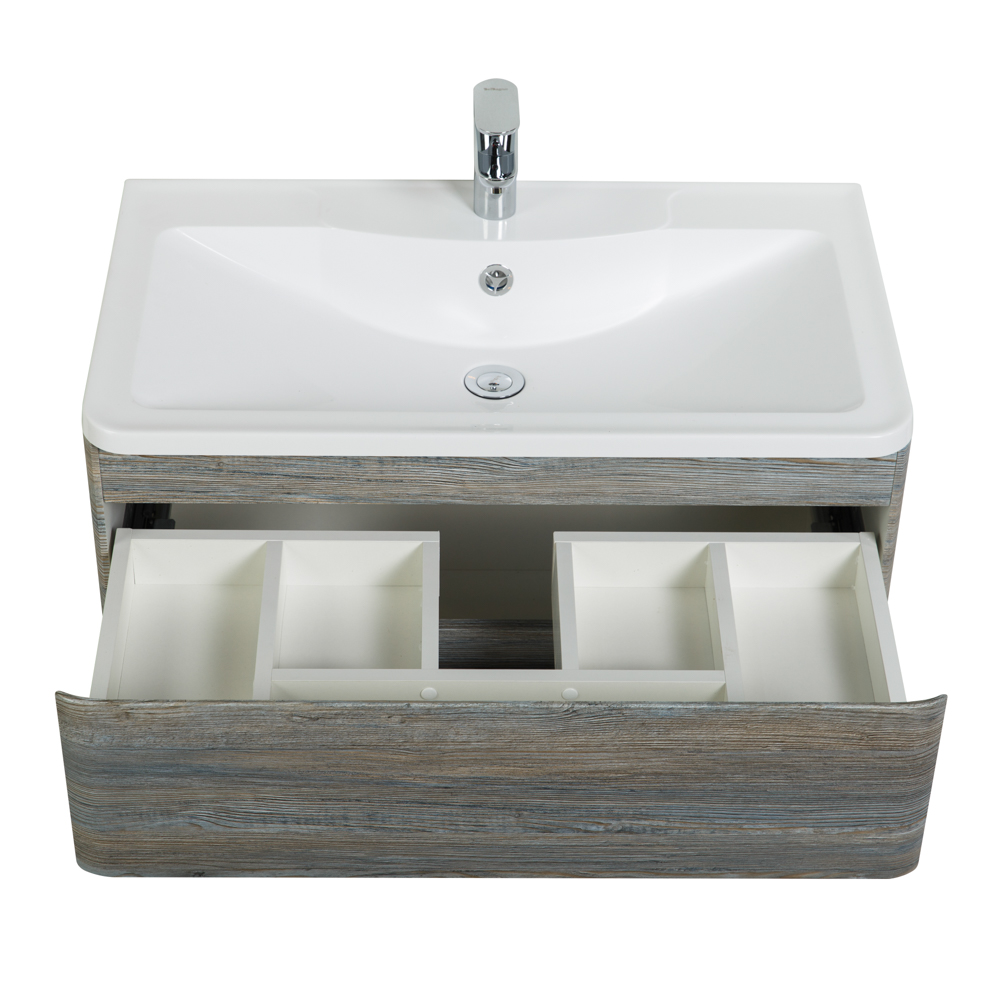 Приобрести belbagno тумба с раковиной albano 100 см, подвесная pino scania, белая раковина