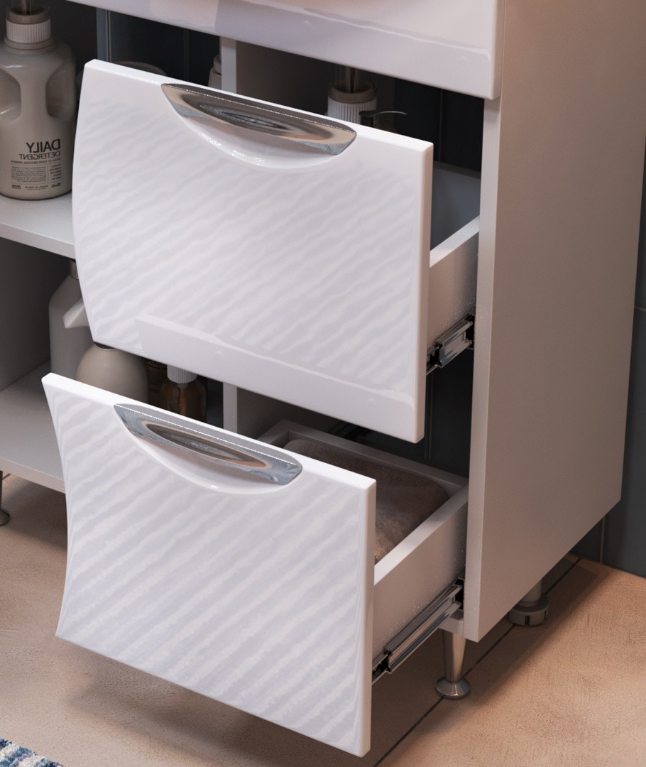 Приобрести vigo тумба с раковиной callao 70см, 2 ящика, 1 дверца, напольная, белая tn.cal.bal.70.1d.2y