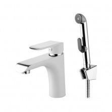 IDDIS Смеситель Calipso с гигиеническим душем, белый\хром CALSB00i08