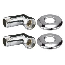 Комплект углового соединение Point для полотенцесушителя 1"х1" г/г, хром PN00004