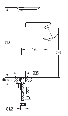 Приобрести cezares смеситель для раковины siesta, высокий, хром siesta-f-lc-01-w0