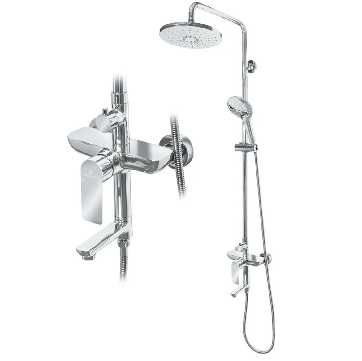 Приобрести grocenberg душевая система, хром gb7009cr