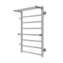 Terminus Полотенцесушитель Аврора П8 50х80 см, с двумя полками, боковое левое подключение, водяной, хром