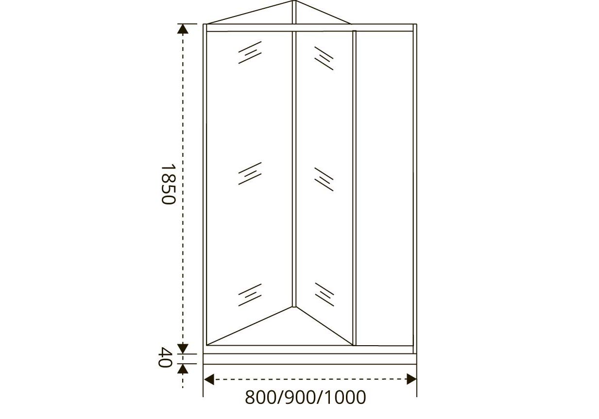 Приобрести дверь душевая bas infinity sd-100-c-ch 100 см