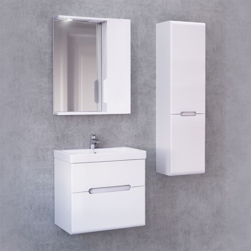 Приобрести jorno зеркало шкаф moduo slim 50 см, с подсветкой, белое