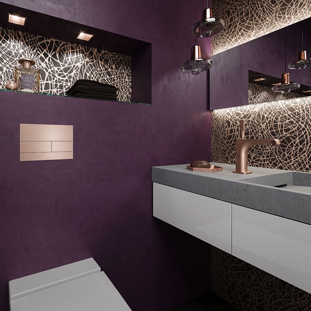 Приобрести tece кнопка смыва square ii pvd для инсталляции, красное матовое золото 9240840