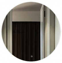 Azario Зеркало Alone Cerchio 80х80 см, белый, с подсветкой, сенсорный выключатель, диммер CS00079362