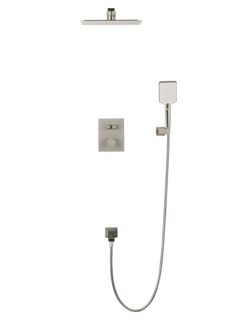 Приобрести душевая система с термостатом встраиваемая wonzon & woghand, брашированный никель (ww-88929003-bn)