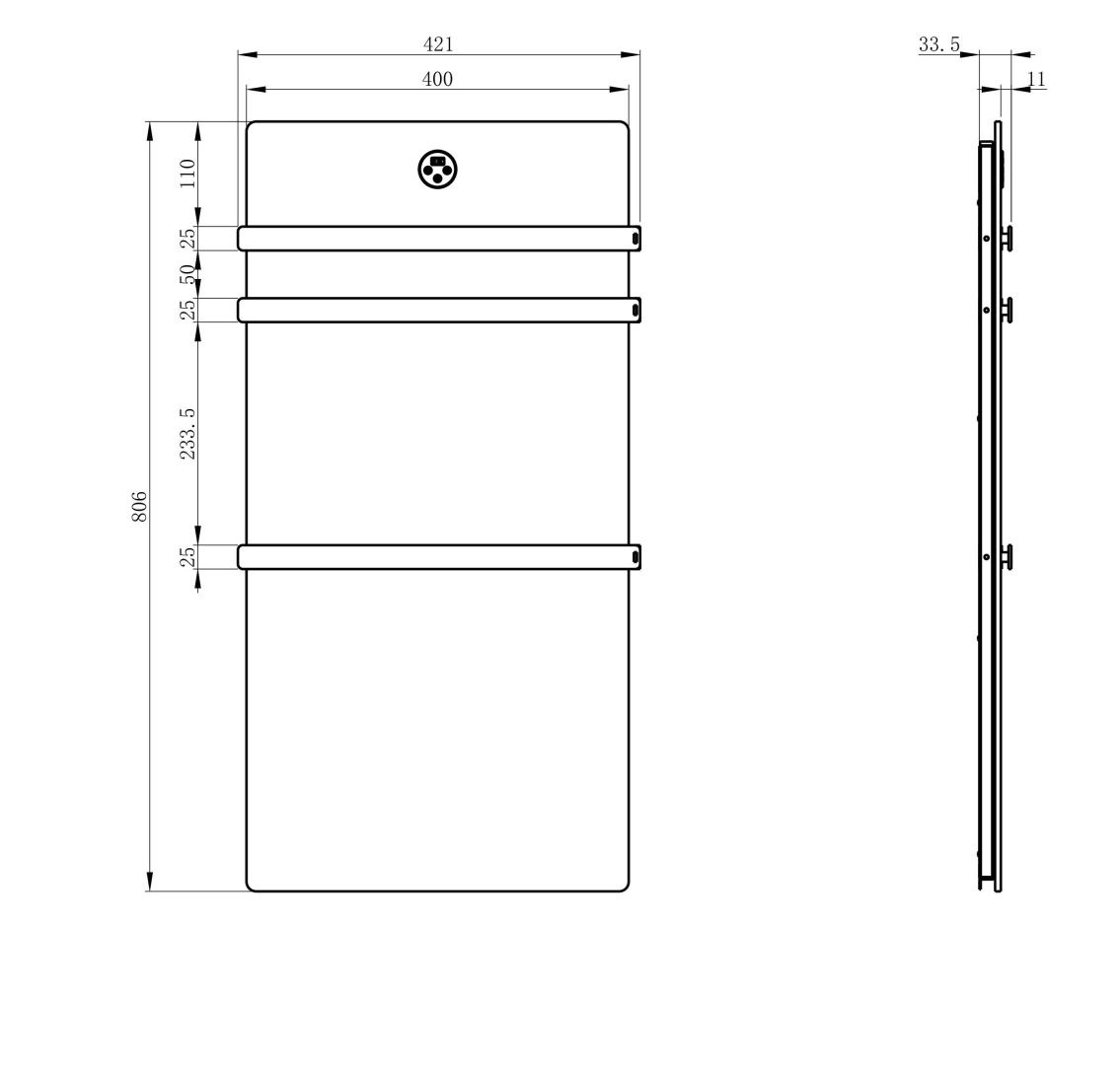 Приобрести полотенцесушитель электрический с каменной плитой белый мрамор wonzon & woghand stuttgart, темный графит (ww-a503-gm)
