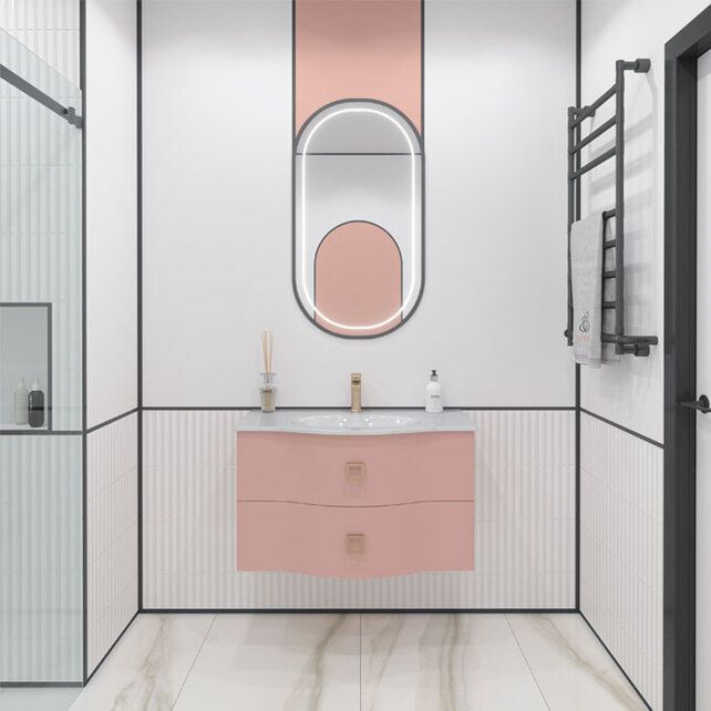 Приобрести caprigo тумба с раковиной nokturn 90 см, пудра