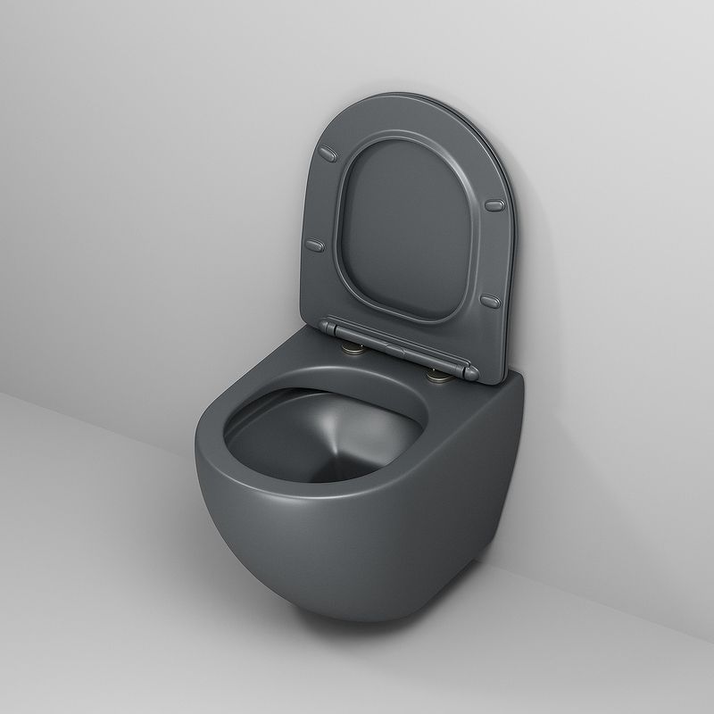 Приобрести grossman унитаз подвесной с крышкой дюропласт, микролифт, серый матовый gr-4455gms