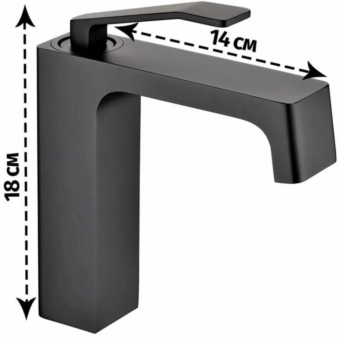 Приобрести grocenberg смеситель для раковины, черный матовый gb2090bl