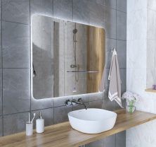 Grossman Зеркало с подсветкой Elegans Промо 100х80 см, белое 17100801