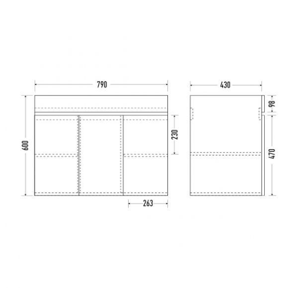 Приобрести тумба mirsant next с раковиной e-80/premier 80 подвесная