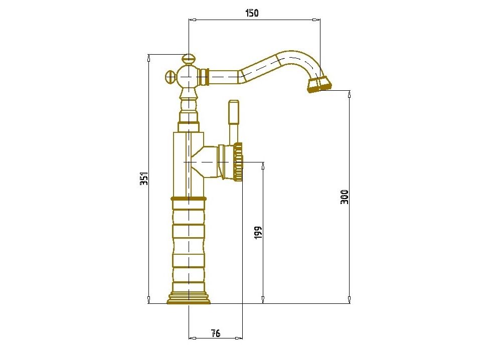 Приобрести смеситель для раковины высокий bronze de luxe windsor 21888, бронза