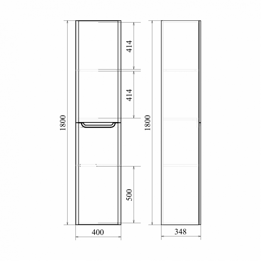Приобрести mirsant пенал напольный сити 40 см, белый, правый ут000090274