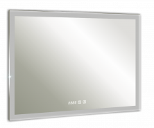 AZARIO зеркало Гуверт 1000*800- 3 сенсор выкл+часы внешней настройки+ подогрев