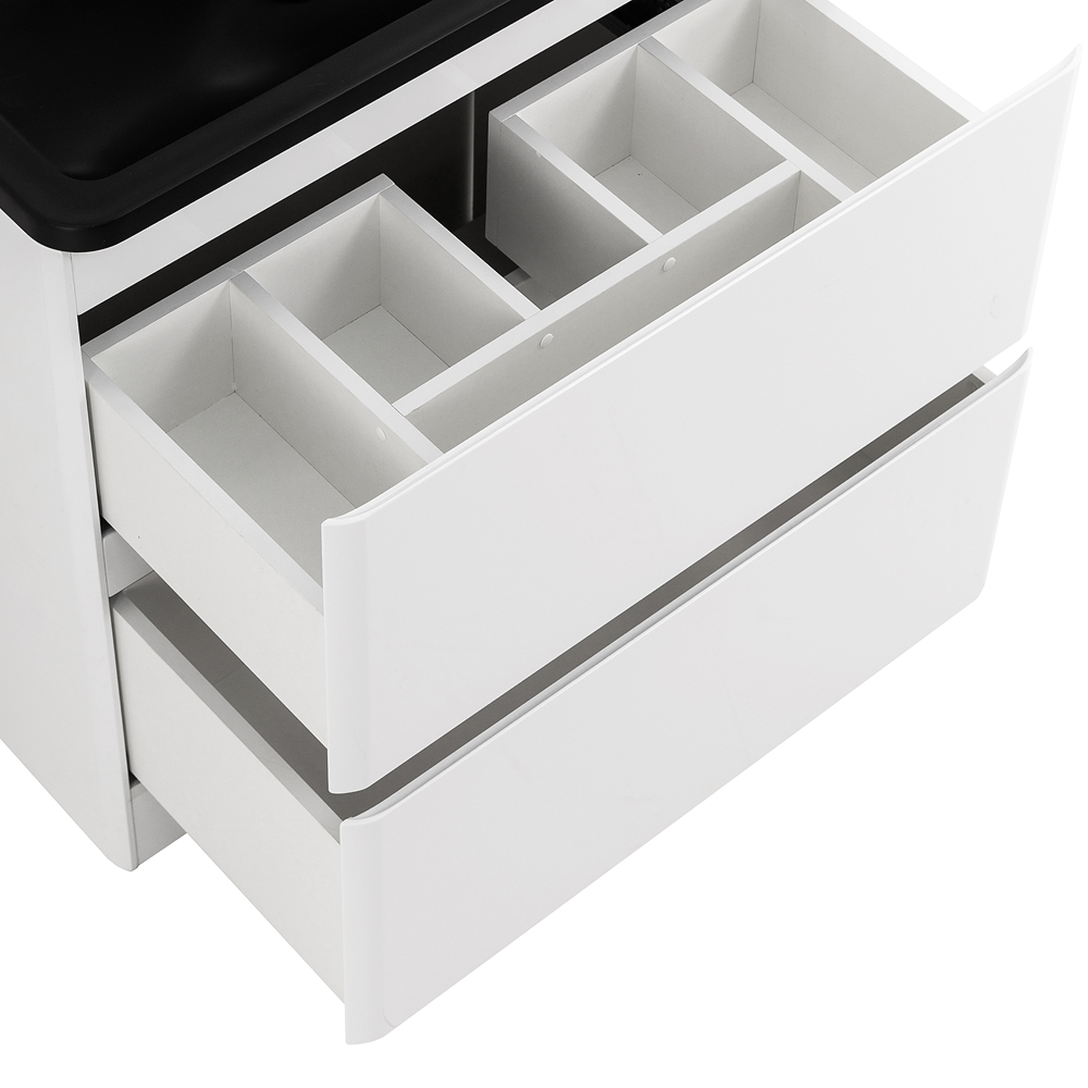 Приобрести belbagno тумба с раковиной albano 100 см, напольная bianco lucido, чёрная раковина