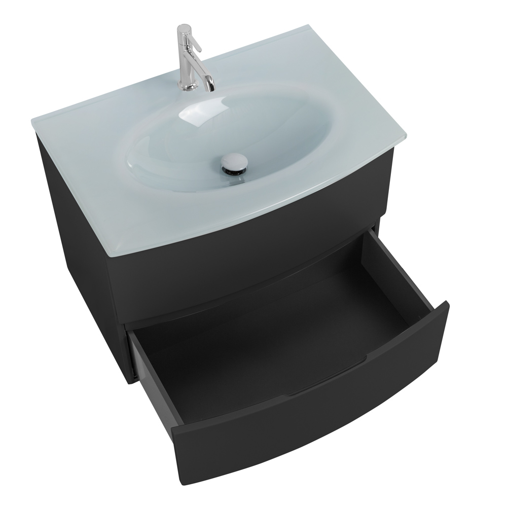 Приобрести cezares тумба подвесная с раковиной elettra 75 см grafite, стекло, графит 55522