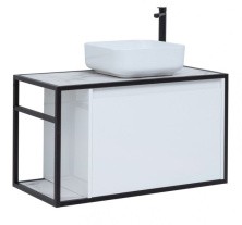 Aquanet Тумба со столешницей Nova Lite Loft 90 см, R белая