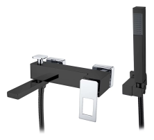 Boheme Смеситель для ванны Q, черный матовый\хром 143-BCR