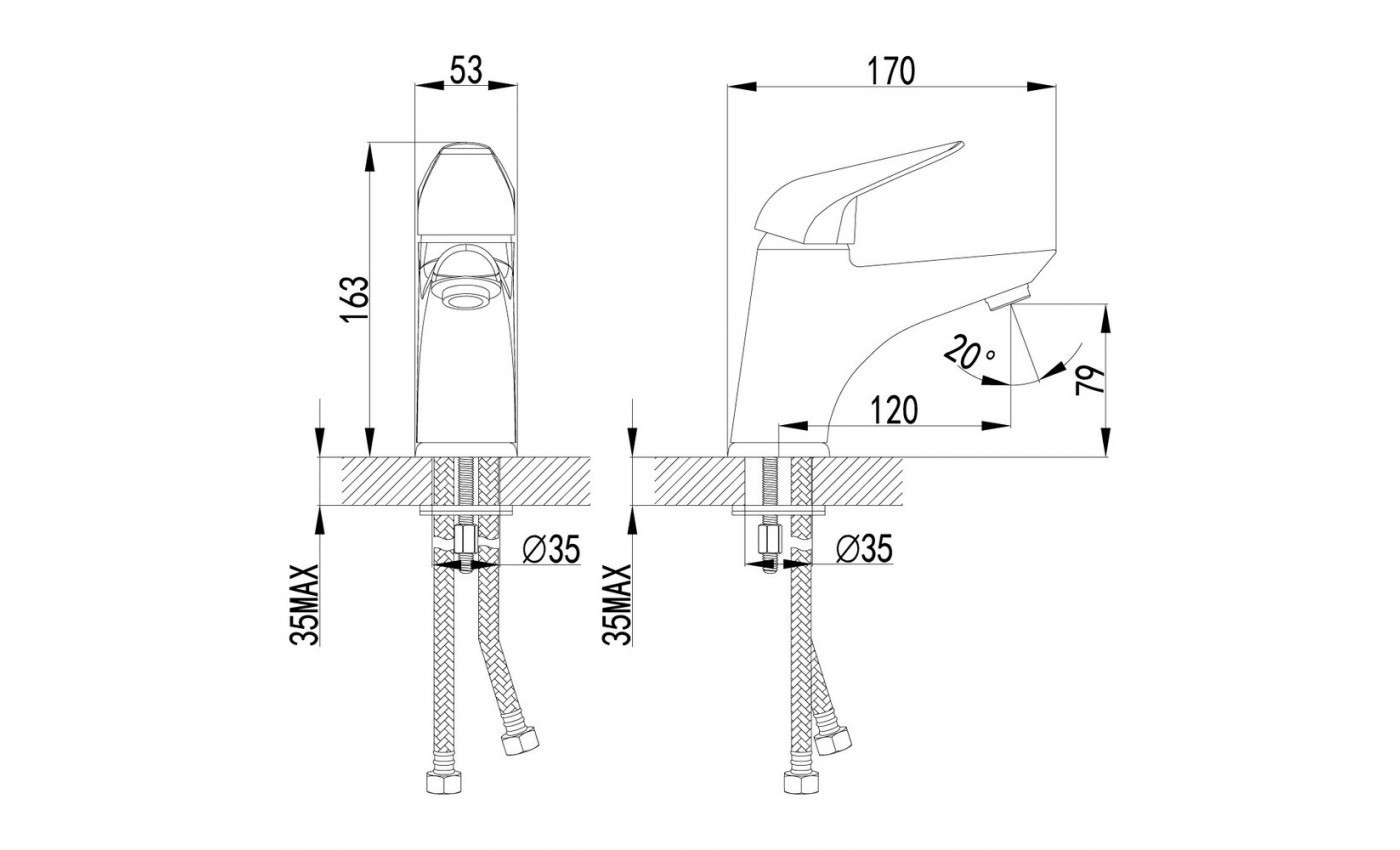 Приобрести lemark смеситель для раковины poseidon, хром lm4206c