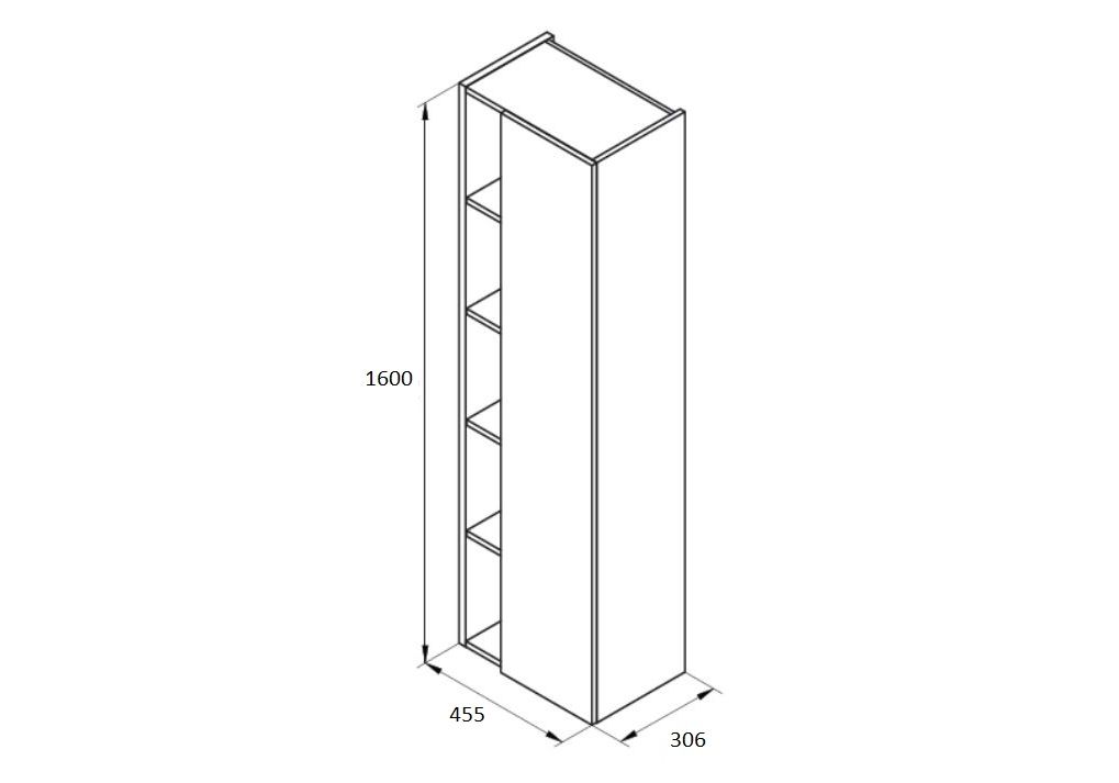 Приобрести пенал подвесной roca etna 45 см, дуб верона 7.8573.0.344.5