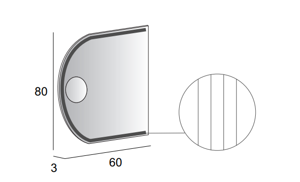 Приобрести cezares зеркало 60х80 см, с увиличением, led подсветкой, антизапатеватель 45029
