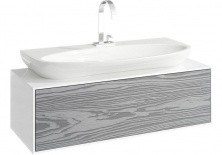 Тумба подвесная с раковиной Aqwella Genesis 120 см GEN0112MG, белый/серый